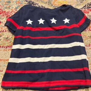 Christopher Banks Women Small Short Sleeve Tee Shirt 4th Of July Stars America